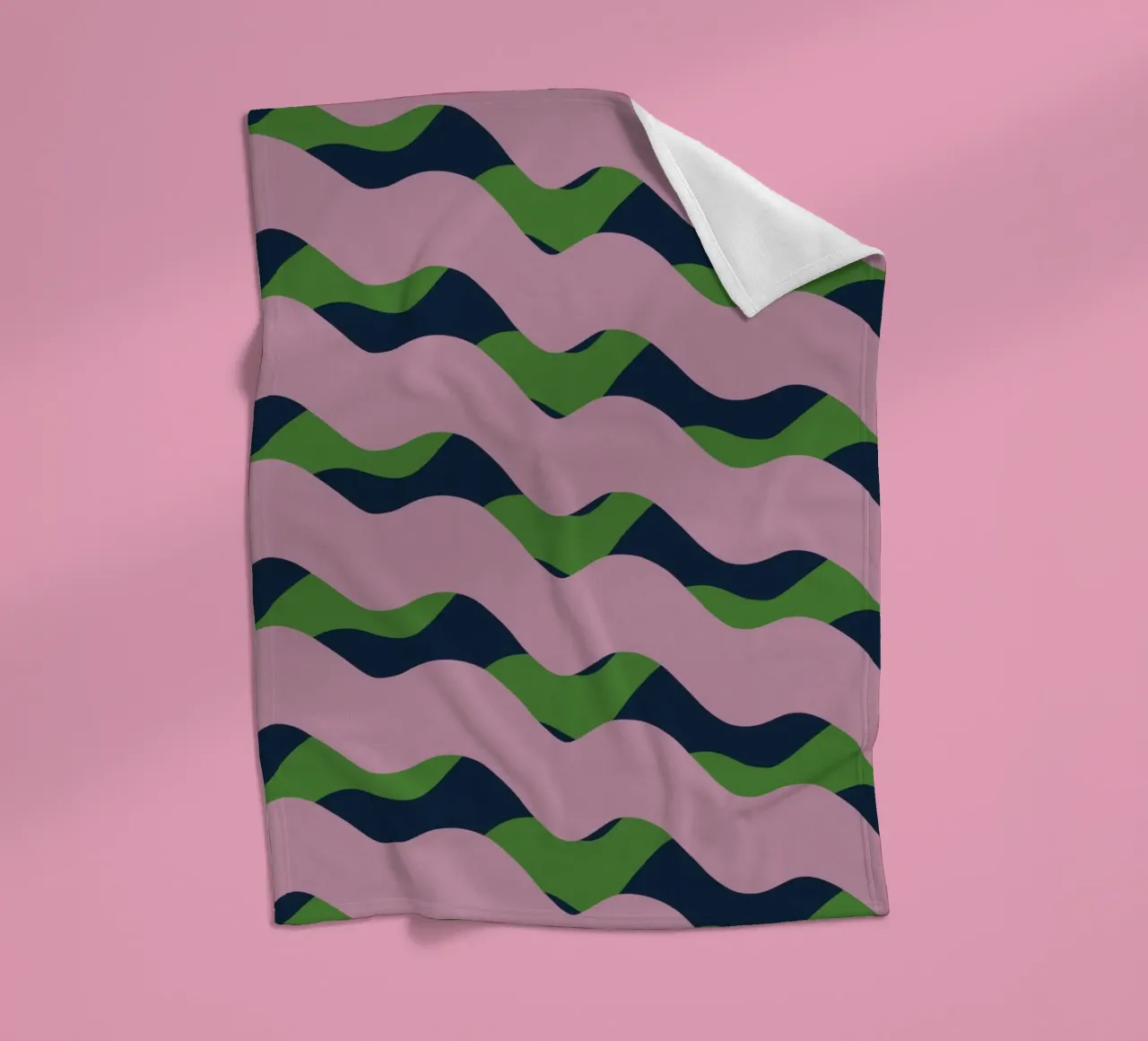 Waves pattern 13 fleece blanket by Little Dean