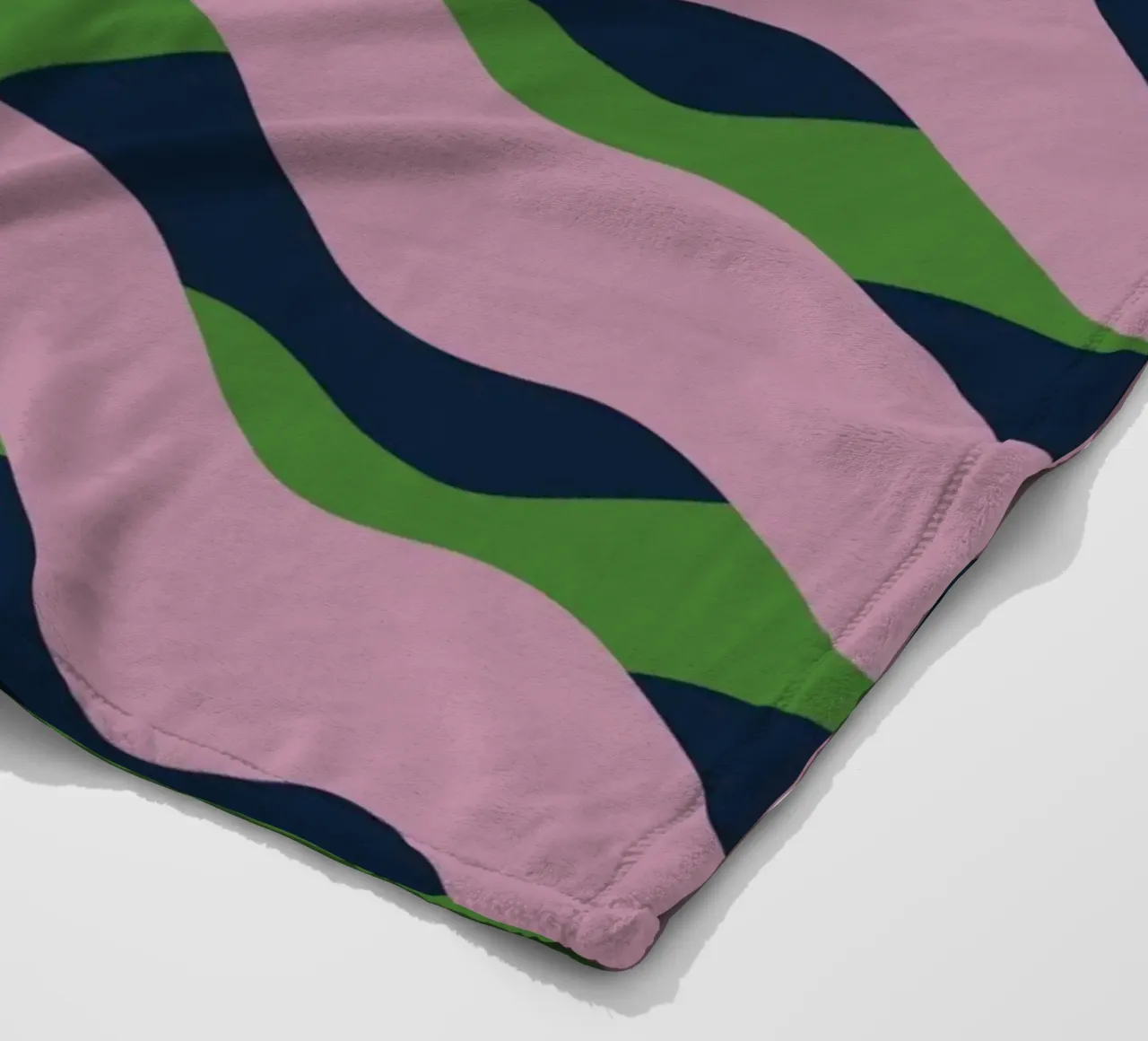 Waves pattern 13 fleece blanket by Little Dean