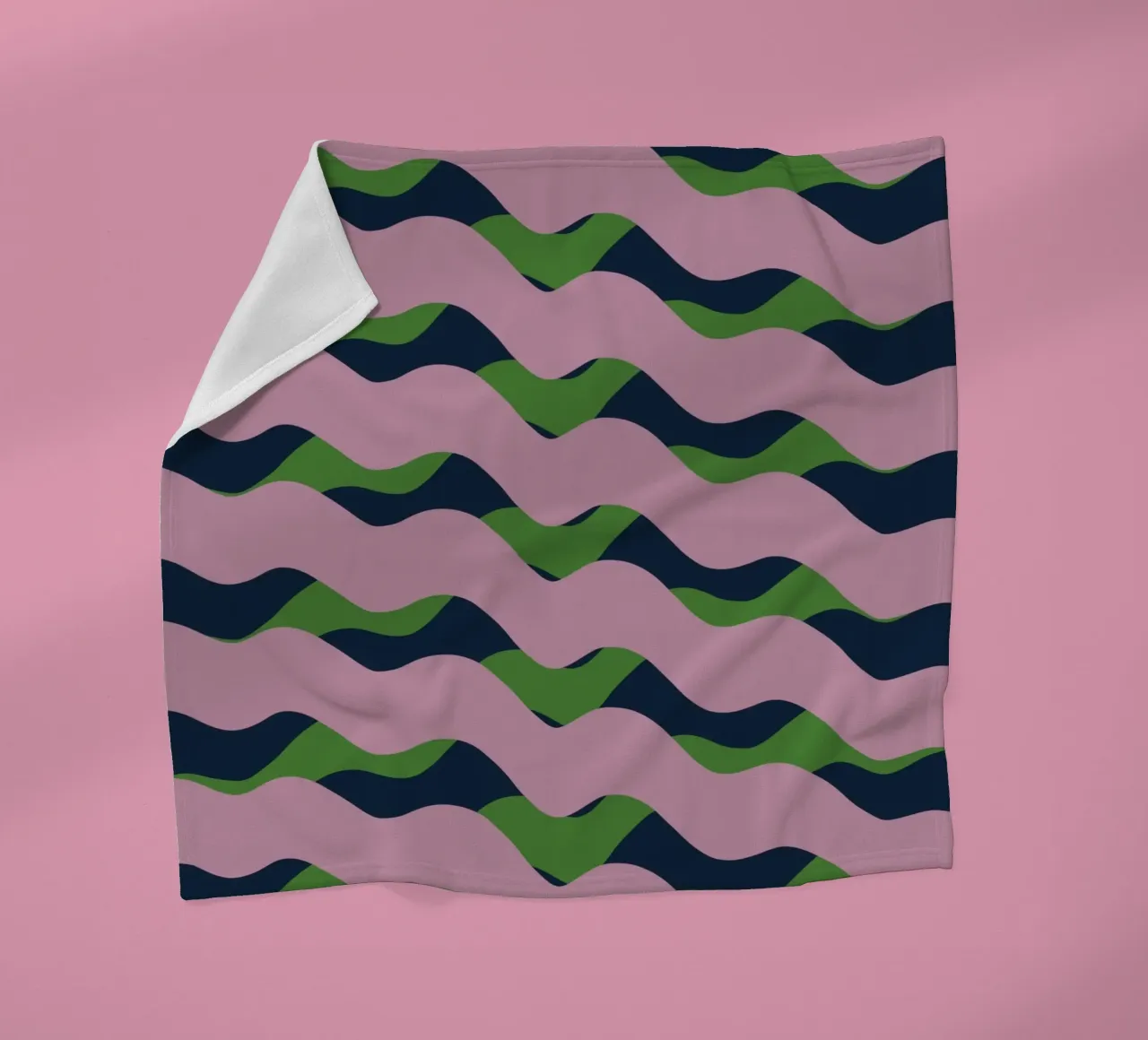 Waves pattern 13 fleece blanket by Little Dean
