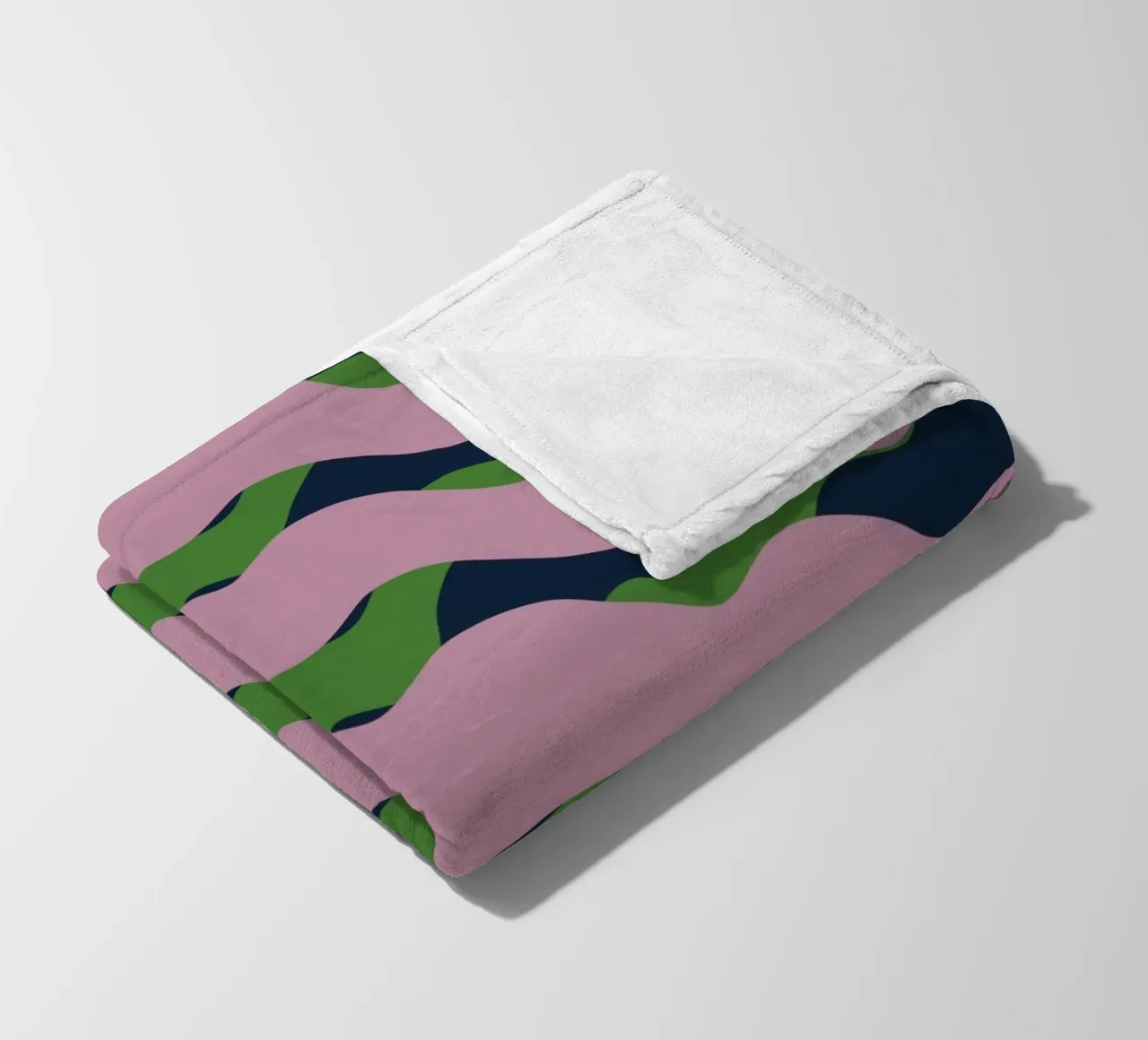 Waves pattern 13 fleece blanket by Little Dean