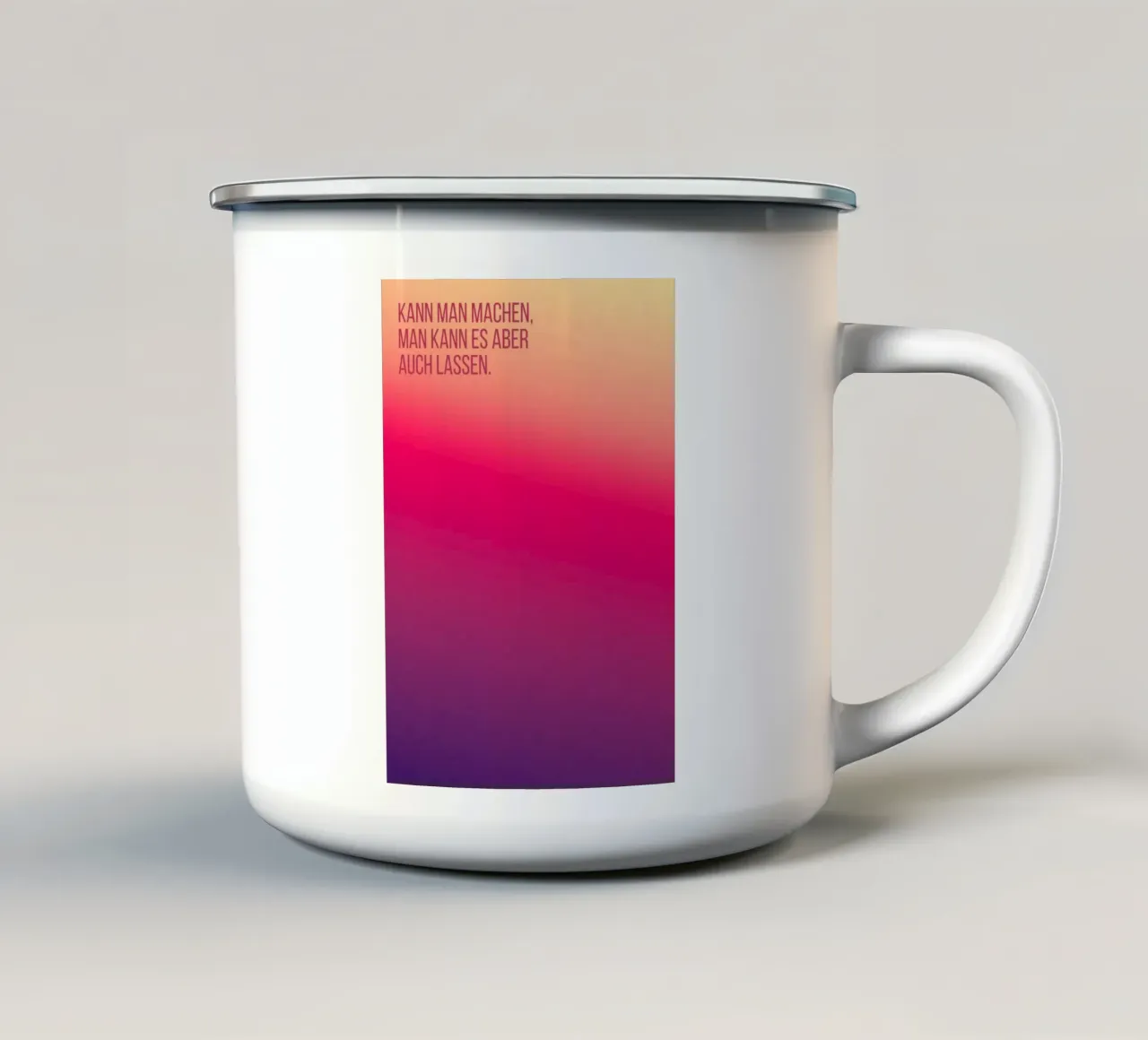 Gradient emaille mok van Flo Klein