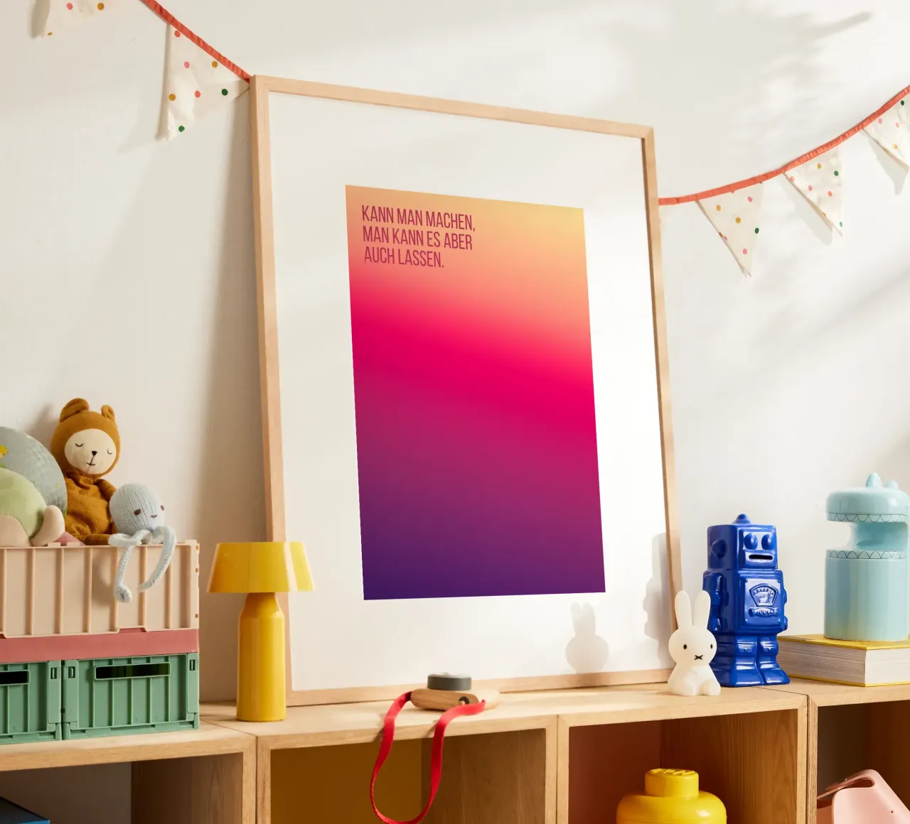 Gradient poster con telaio in legno da Flo Klein