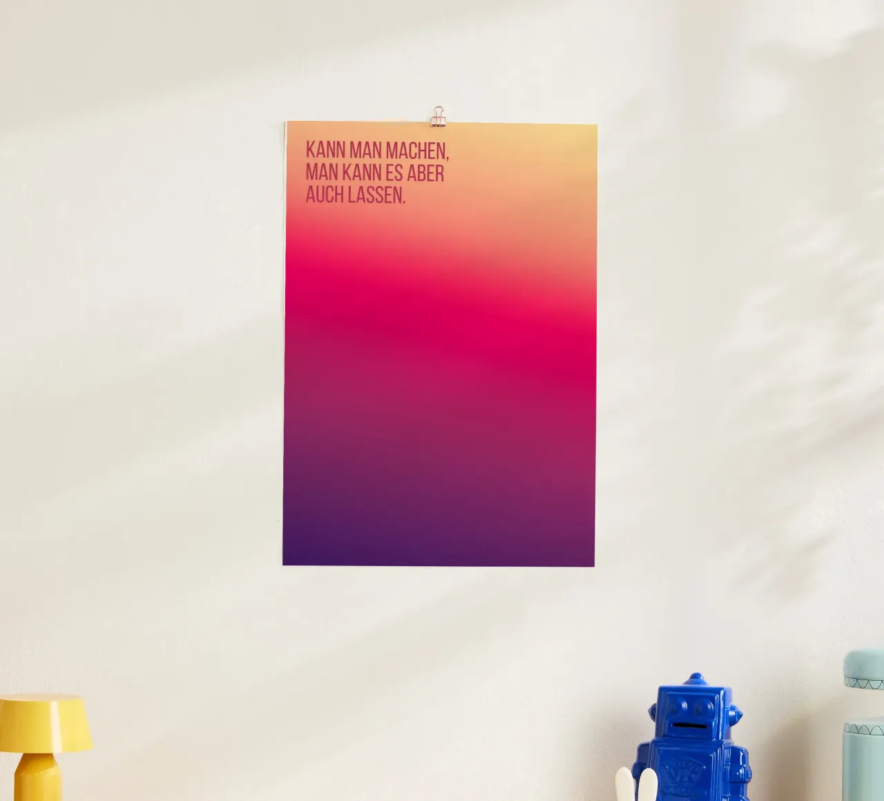 Gradient poster con telaio in legno da Flo Klein