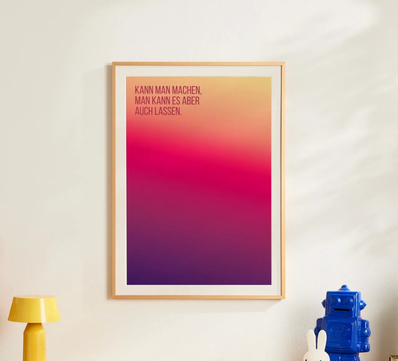 Gradient poster con telaio in legno da Flo Klein
