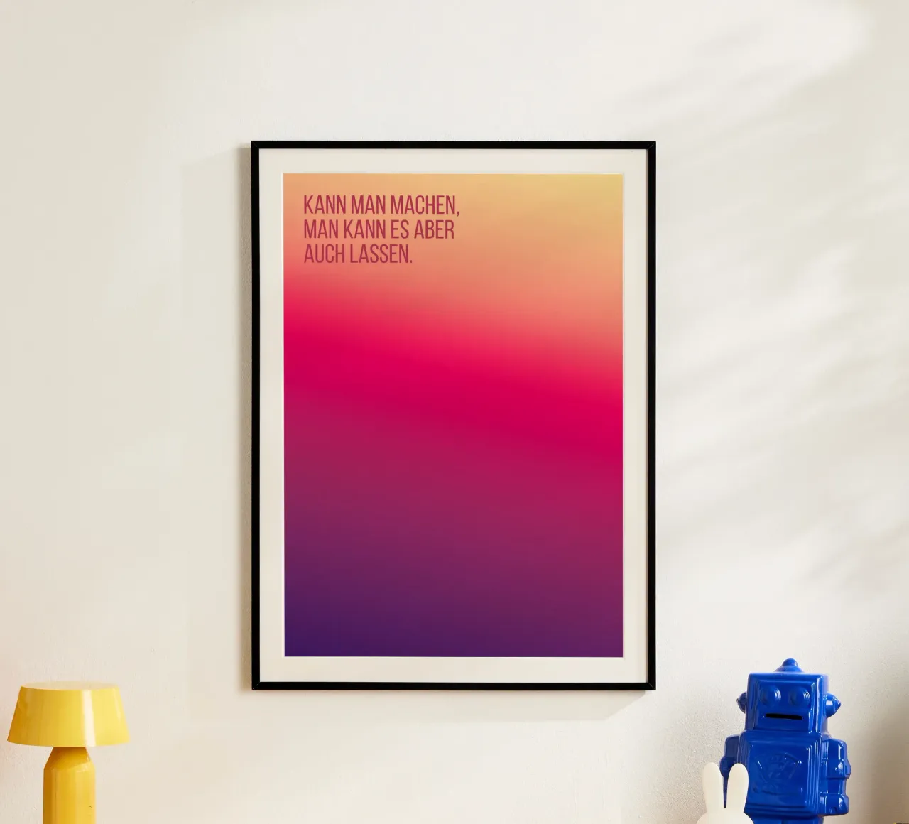 Gradient poster con telaio in legno da Flo Klein
