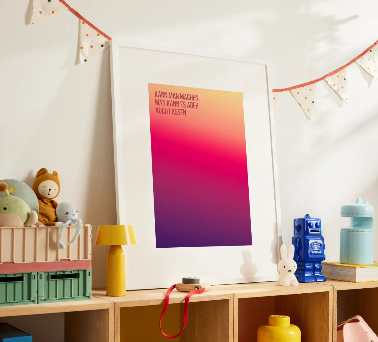 Gradient poster con telaio in legno da Flo Klein