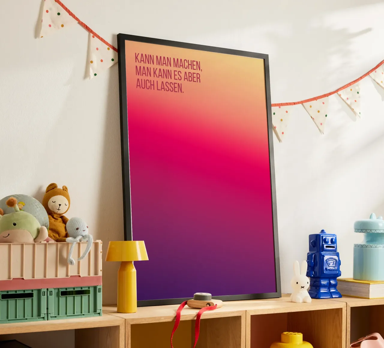 Gradient poster con telaio in legno da Flo Klein