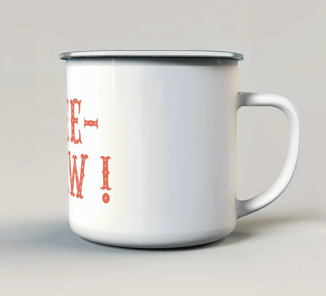 YEE-HAW! – Pink and Coral Western Typography Print tazza in smalto da Vivdesign