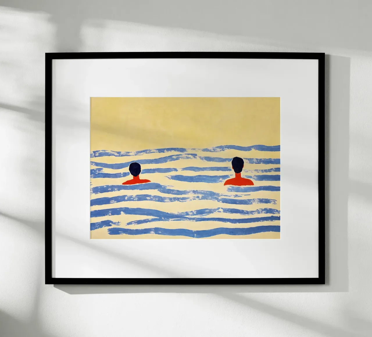 In the Sea of Calm poster con telaio in alluminio da Studio Sori