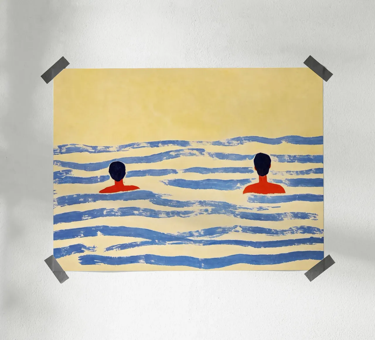 In the Sea of Calm poster con telaio in alluminio da Studio Sori