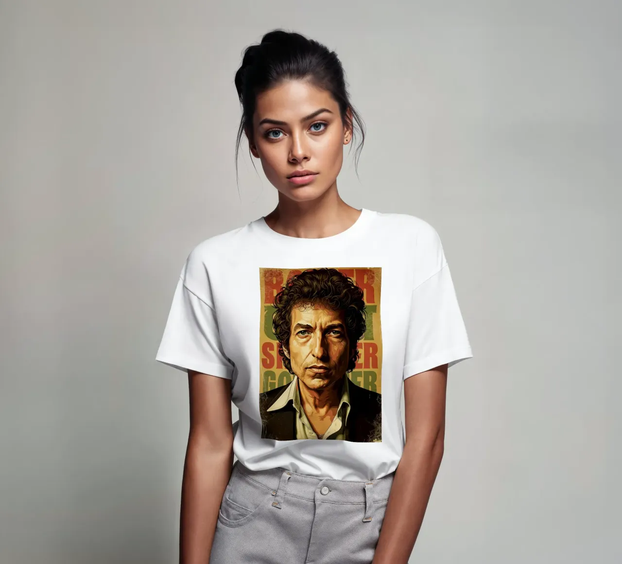 Bob Dylan d'epoca t-shirt da Lembayung art