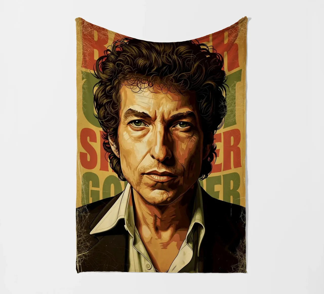 Bob Dylan d'epoca coperta in pile da Lembayung art