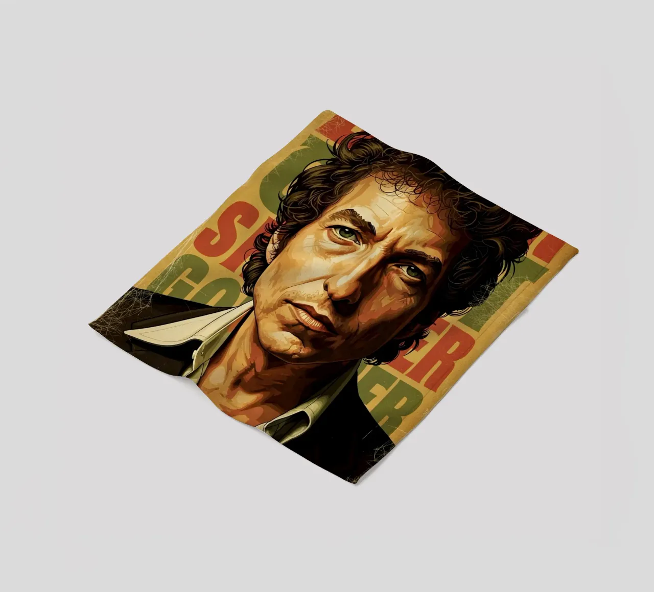 Bob Dylan d'epoca coperta in pile da Lembayung art