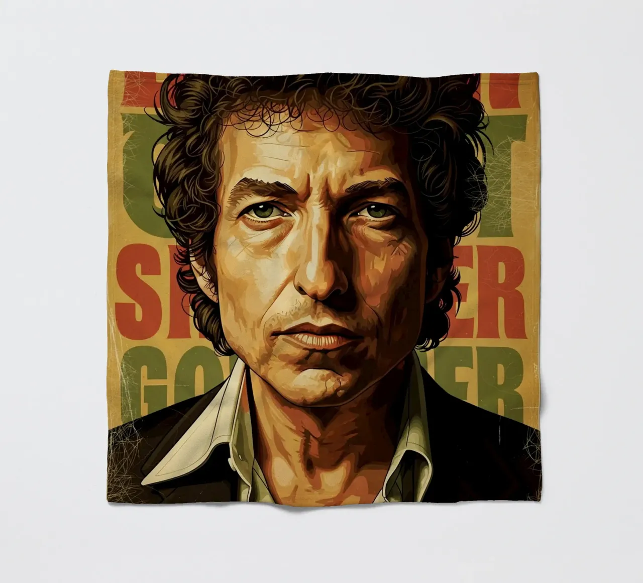 Bob Dylan d'epoca coperta in pile da Lembayung art