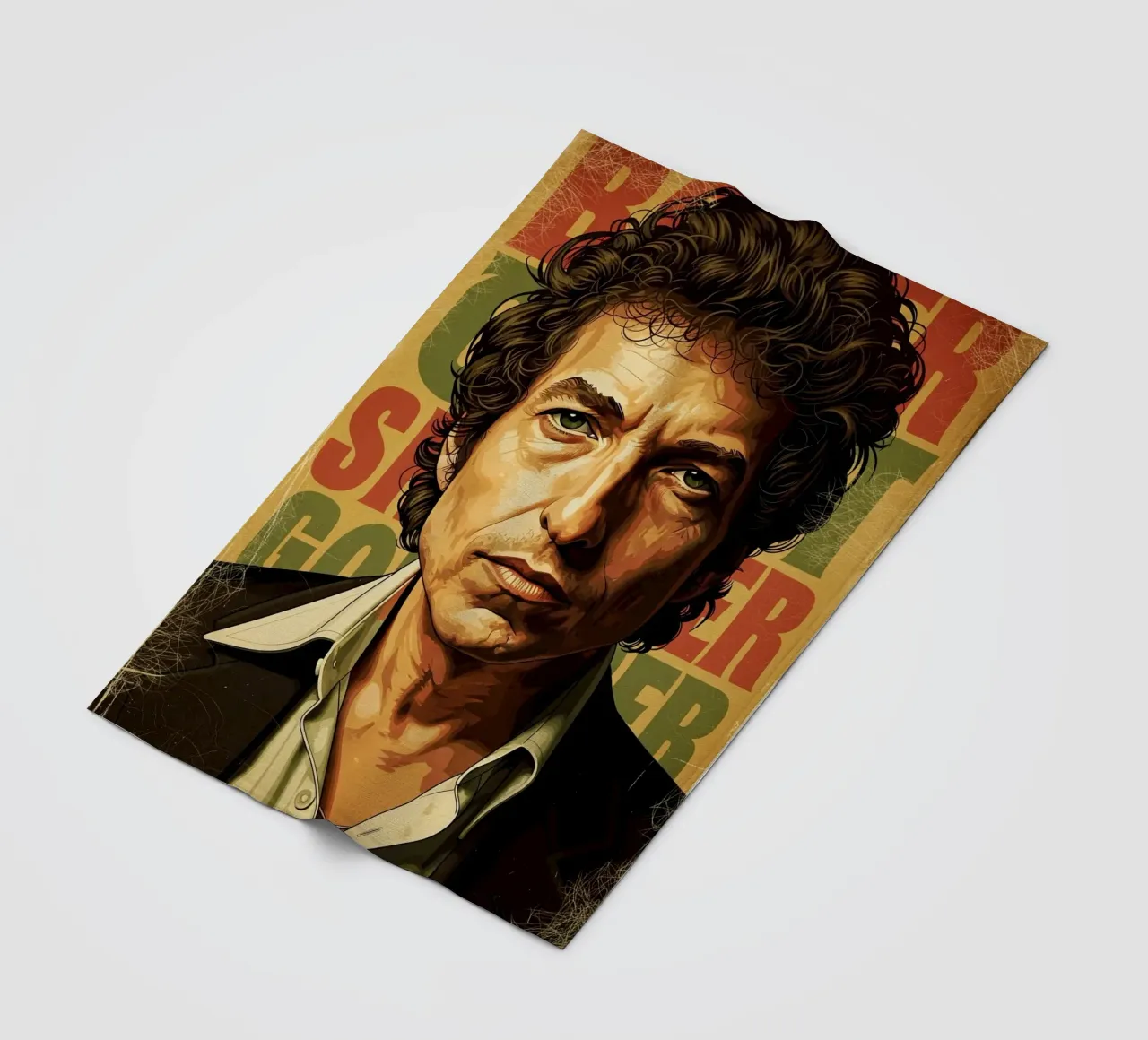Bob Dylan d'epoca coperta in pile da Lembayung art