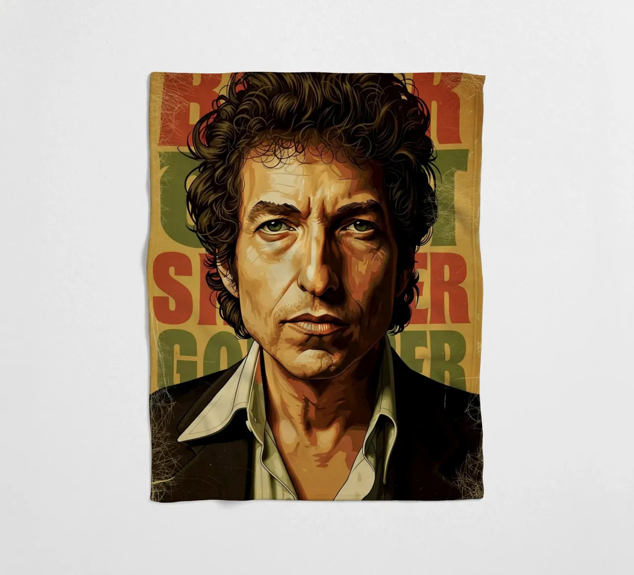 Bob Dylan d'epoca coperta in pile da Lembayung art