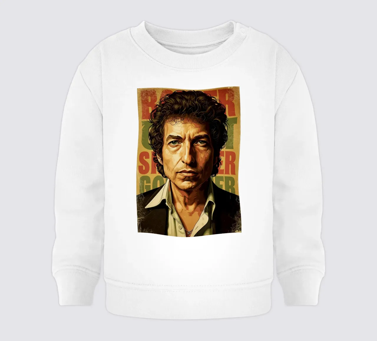 Bob Dylan d'epoca felpa neonato da Lembayung art
