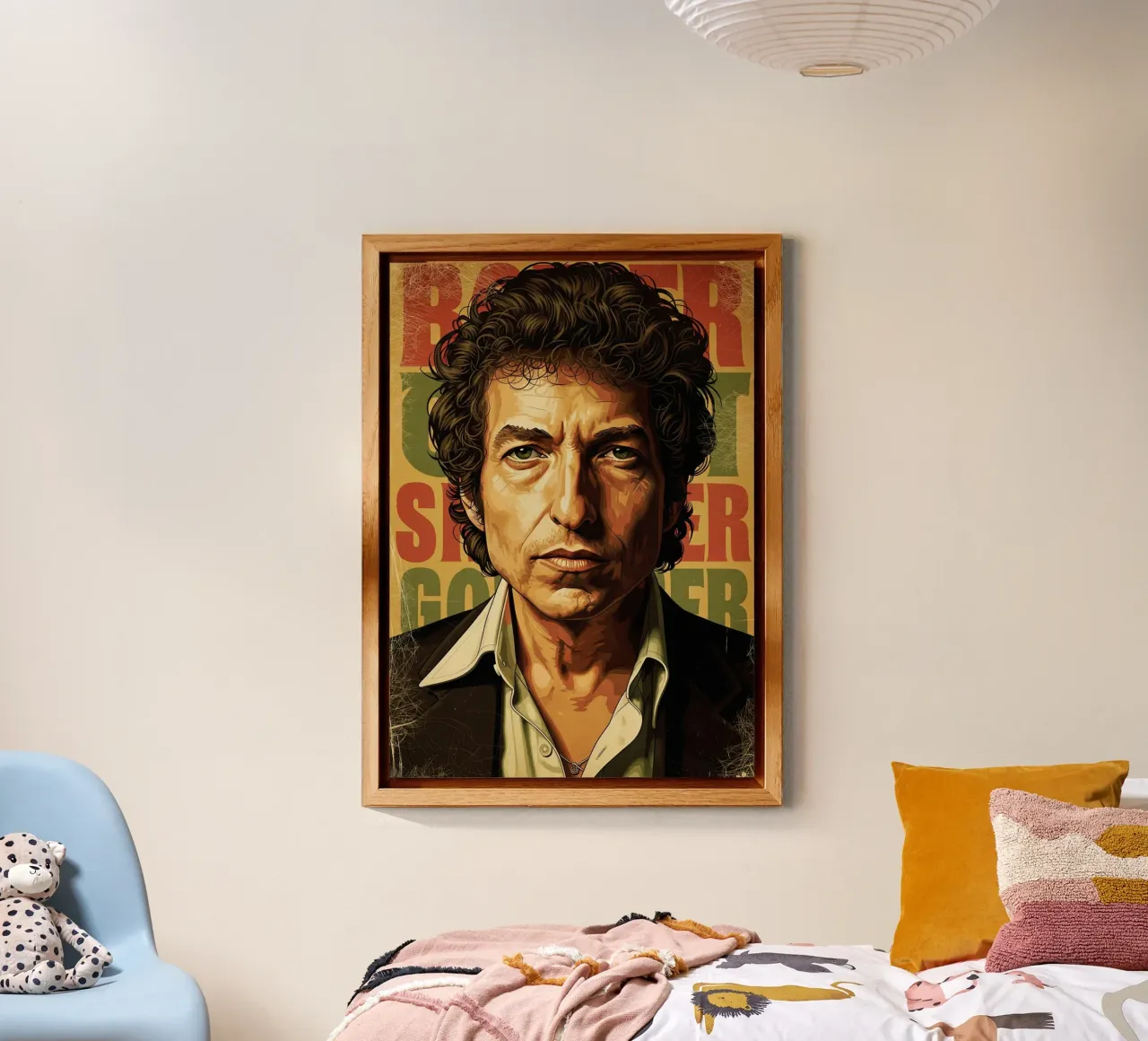 Bob Dylan d'epoca alluminio dibond da Lembayung art
