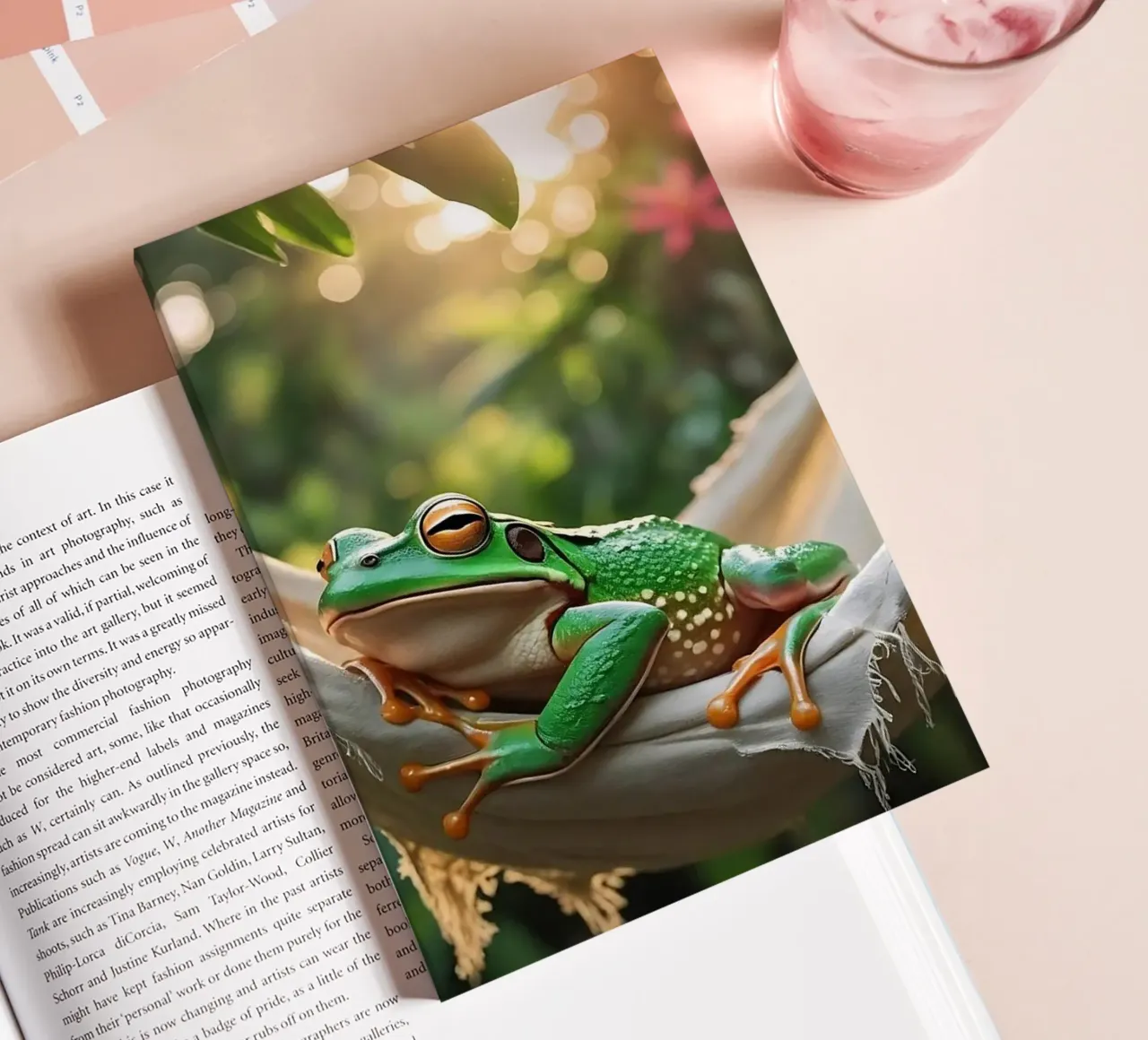 🌺🐸Tree frog | Summer mode: on! (2) notebook by Trinkets NL Design Studio