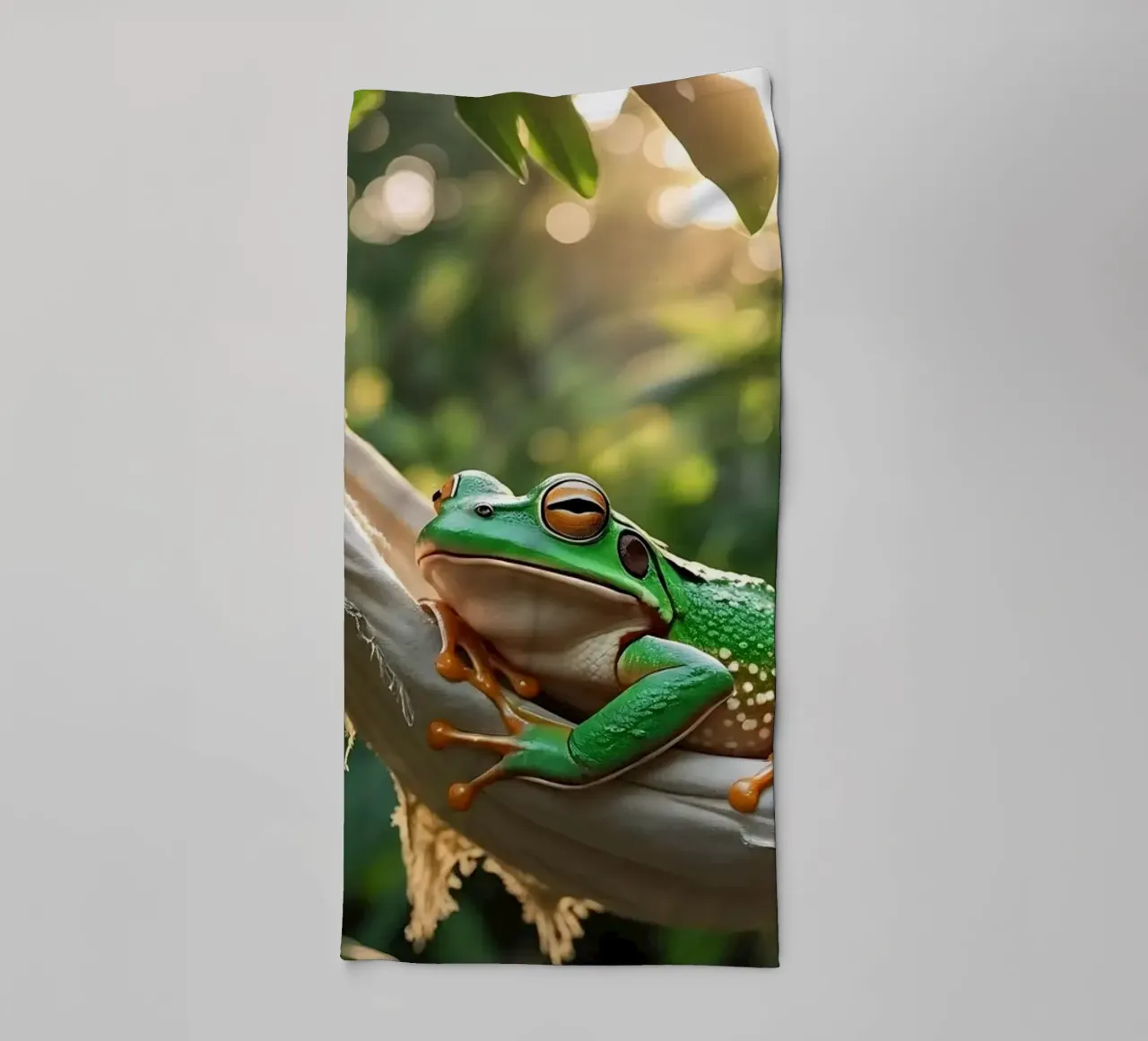 🌺🐸Tree frog | Summer mode: on! (2) towel by Trinkets NL Design Studio