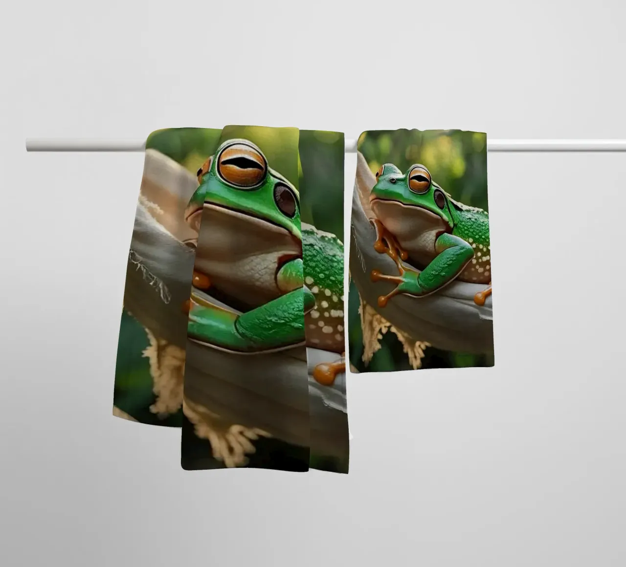 🌺🐸Tree frog | Summer mode: on! (2) towel by Trinkets NL Design Studio