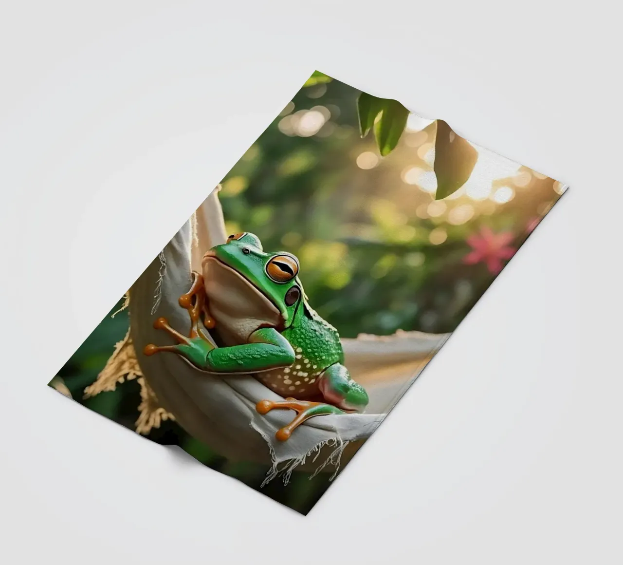 🌺🐸Tree frog | Summer mode: on! (2) fleece blanket by Trinkets NL Design Studio