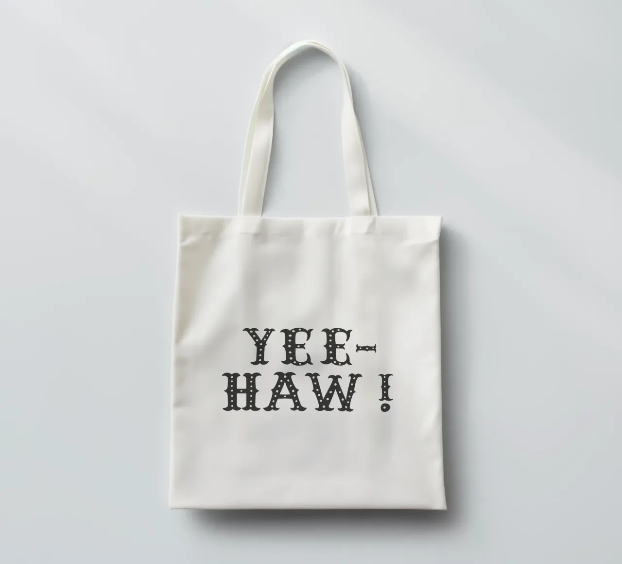YEE-HAW! – Minimal Western Print borsa in juta da Vivdesign