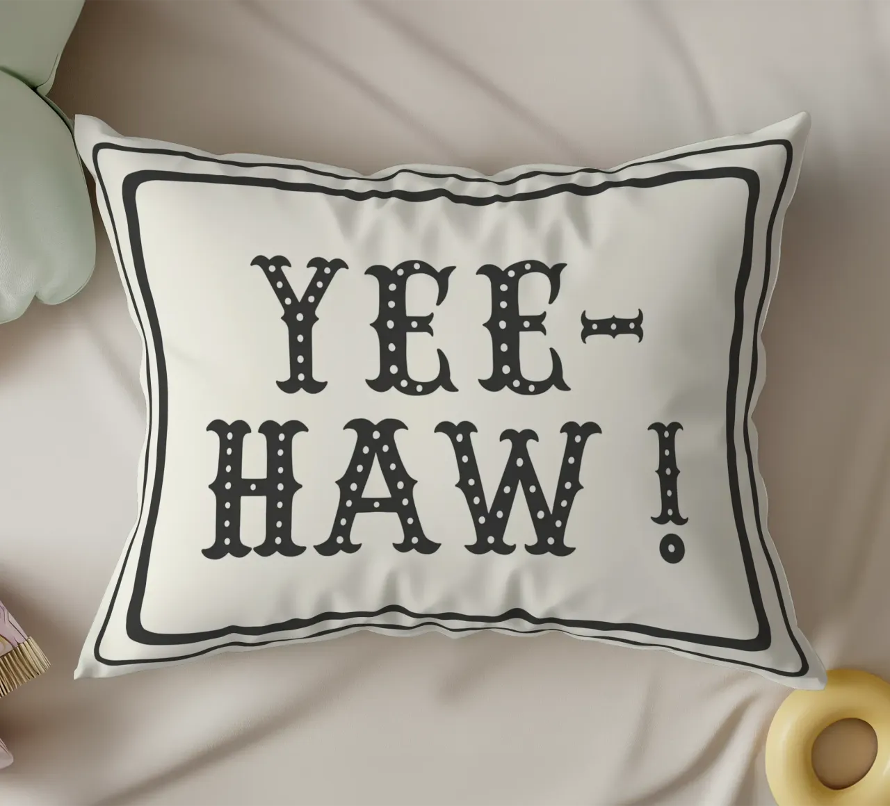 YEE-HAW! – Minimal Western Print cuscino da Vivdesign