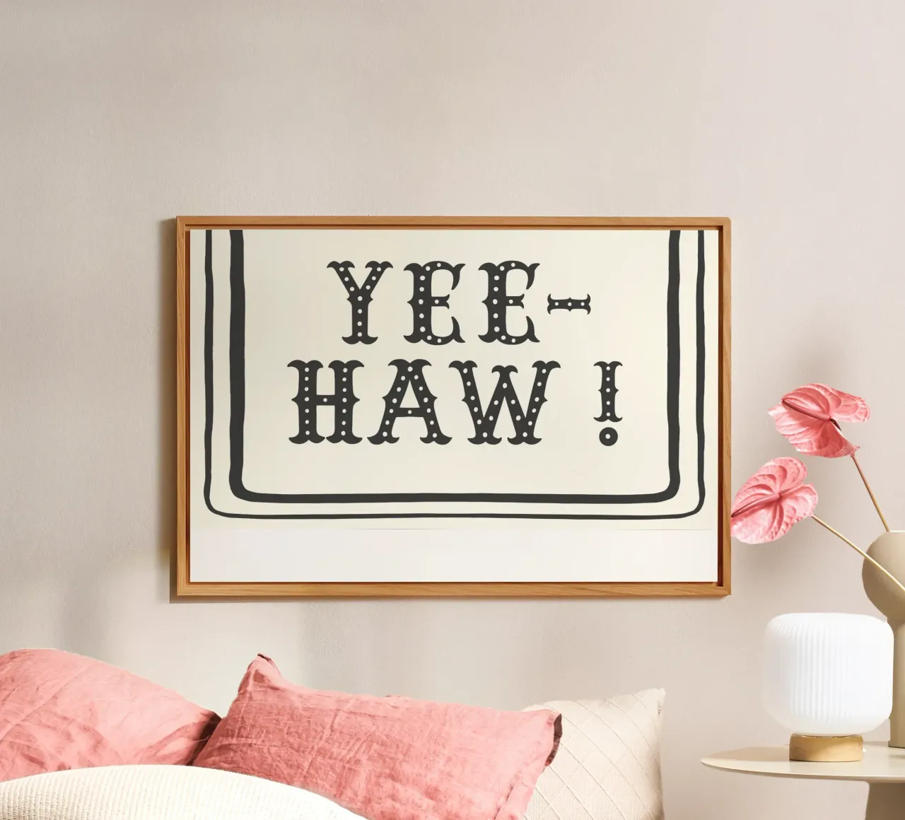YEE-HAW! – Minimal Western Print alluminio dibond da Vivdesign