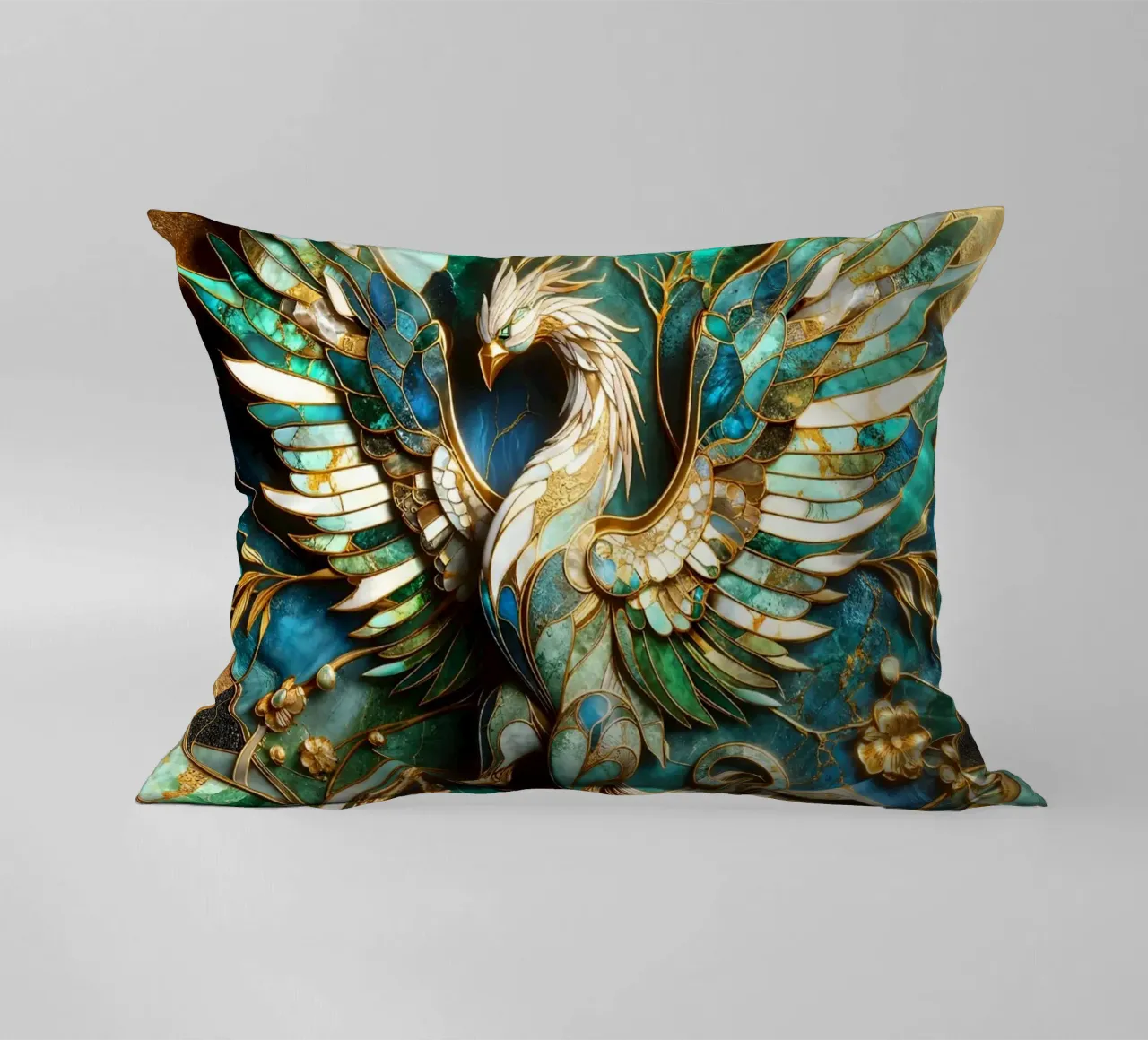 Abstract Phoenix Kintsugi cuscino da Pixaverse