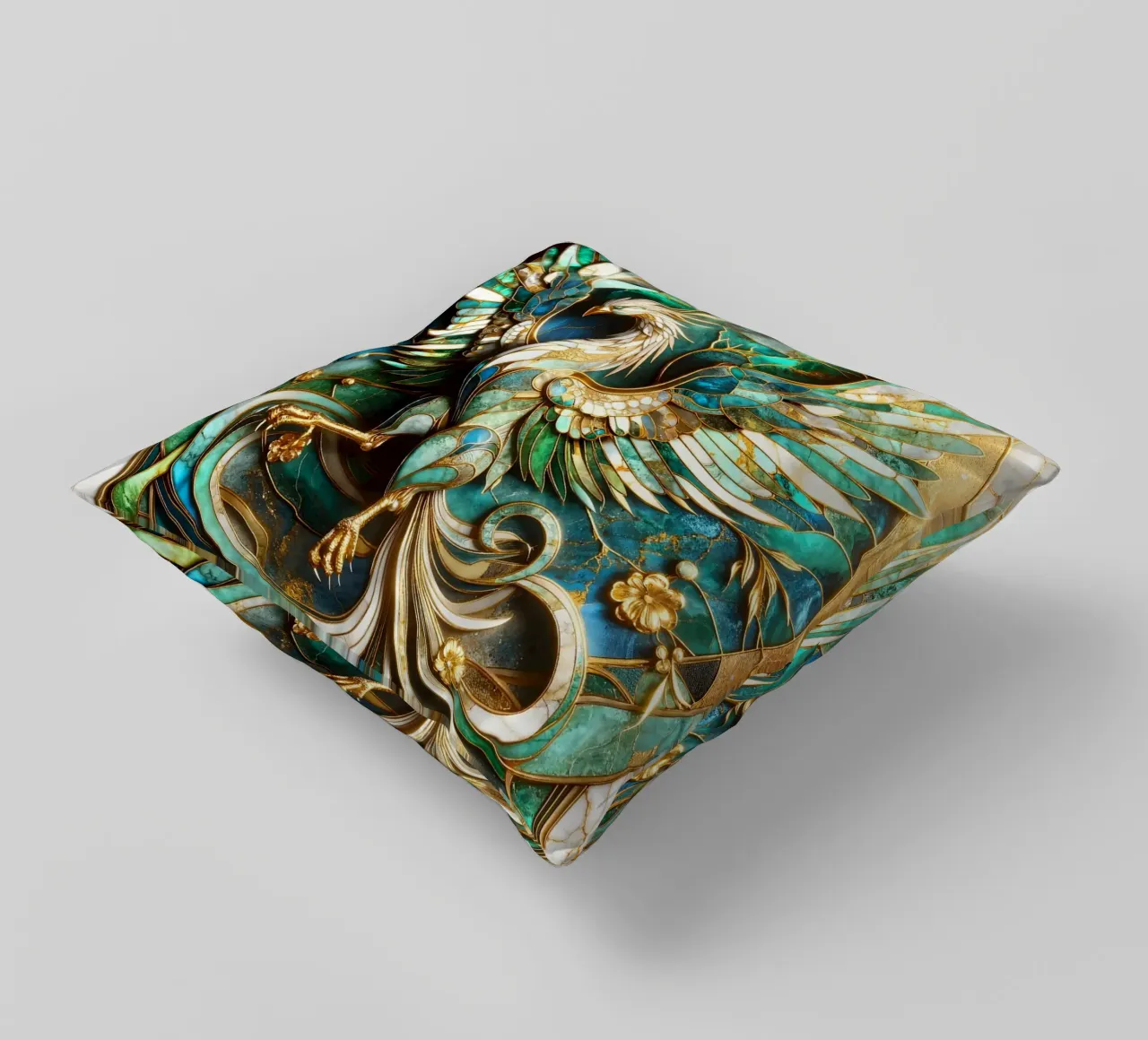Abstract Phoenix Kintsugi cuscino da Pixaverse