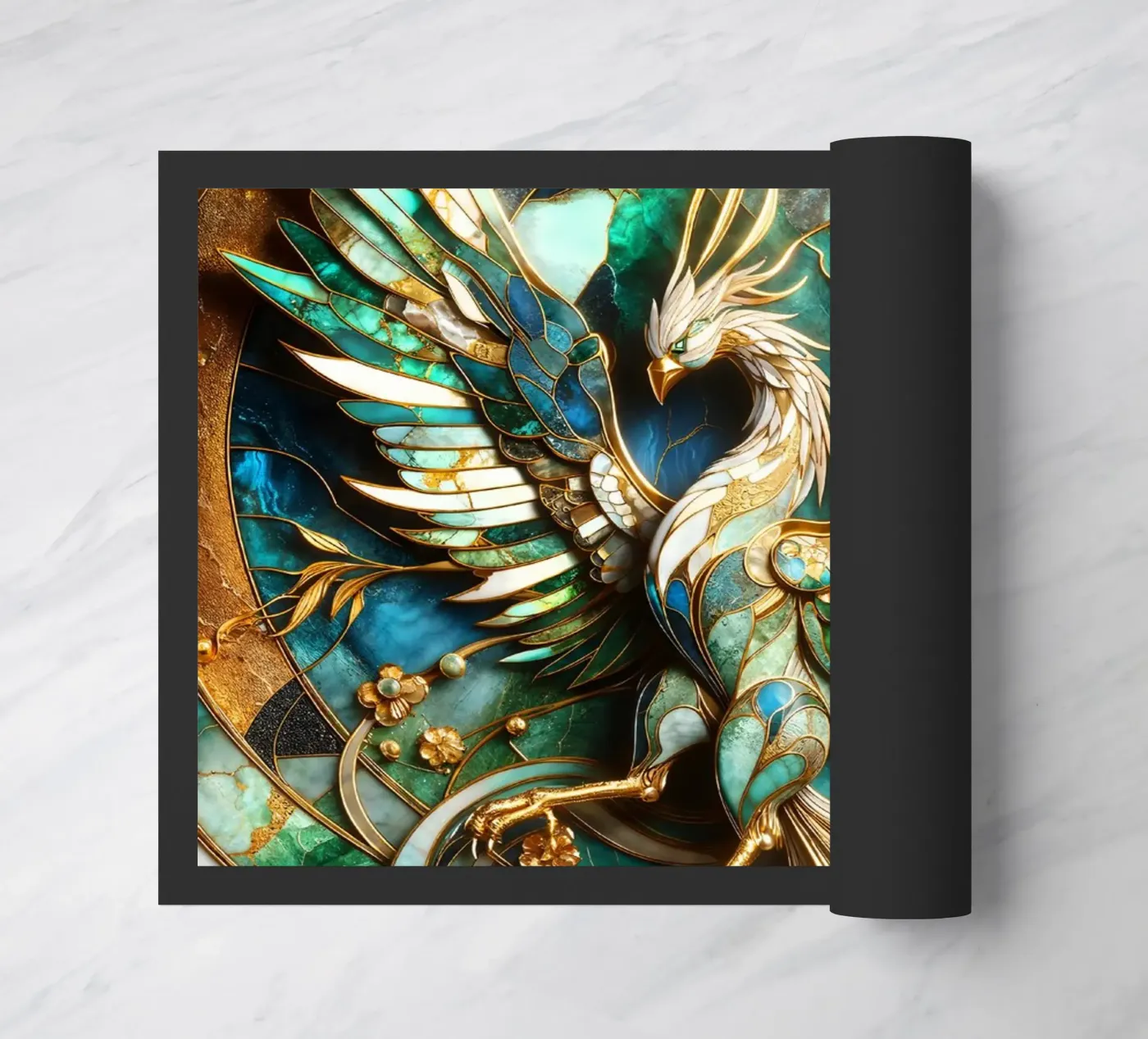 Abstract Phoenix Kintsugi zerbino da Pixaverse