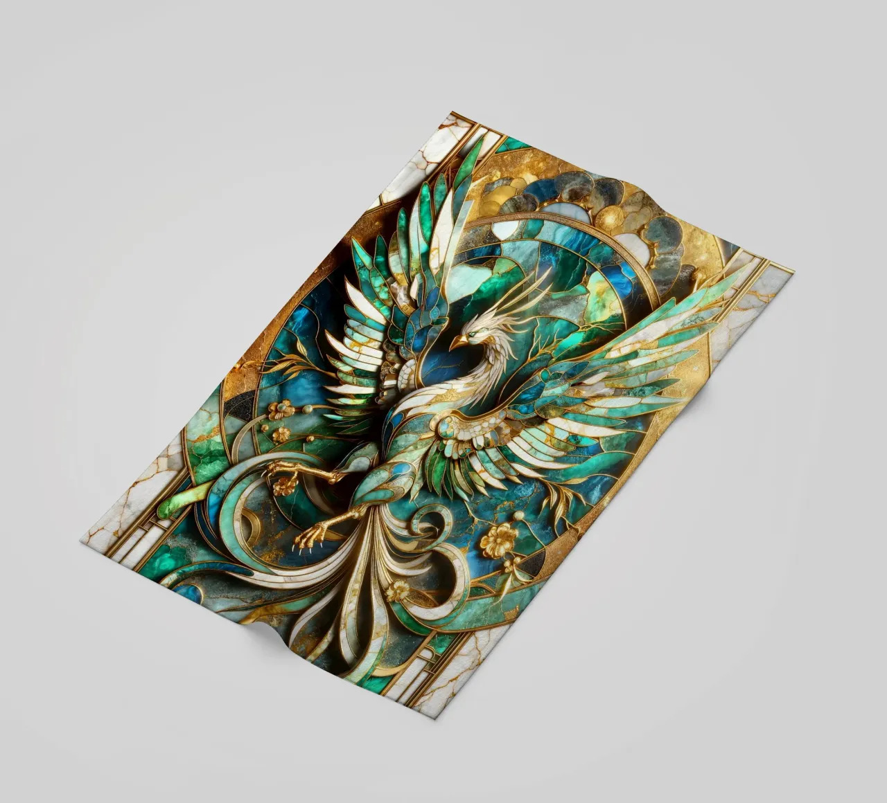 Abstract Phoenix Kintsugi telo mare da Pixaverse
