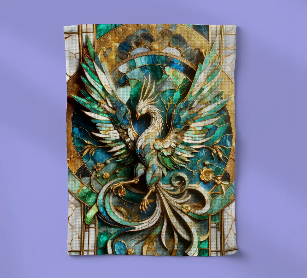 Abstract Phoenix Kintsugi canovaccio da cucina da Pixaverse