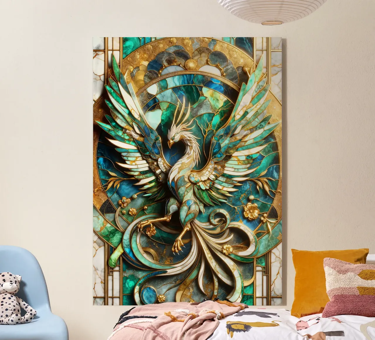 Abstract Phoenix Kintsugi plexiglass da Pixaverse