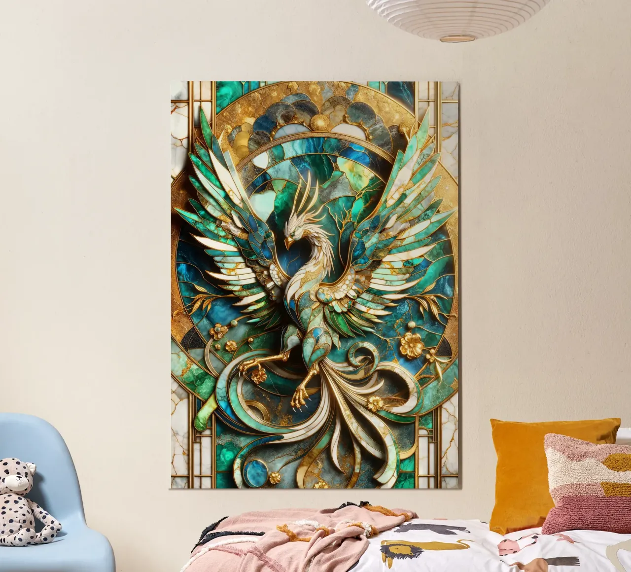 Abstract Phoenix Kintsugi poster da Pixaverse