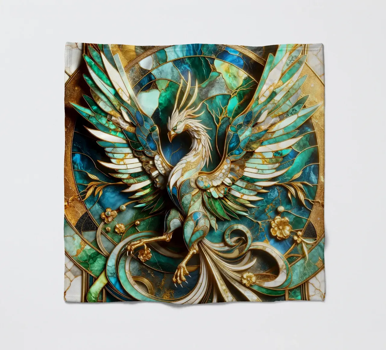 Abstract Phoenix Kintsugi coperta in pile da Pixaverse