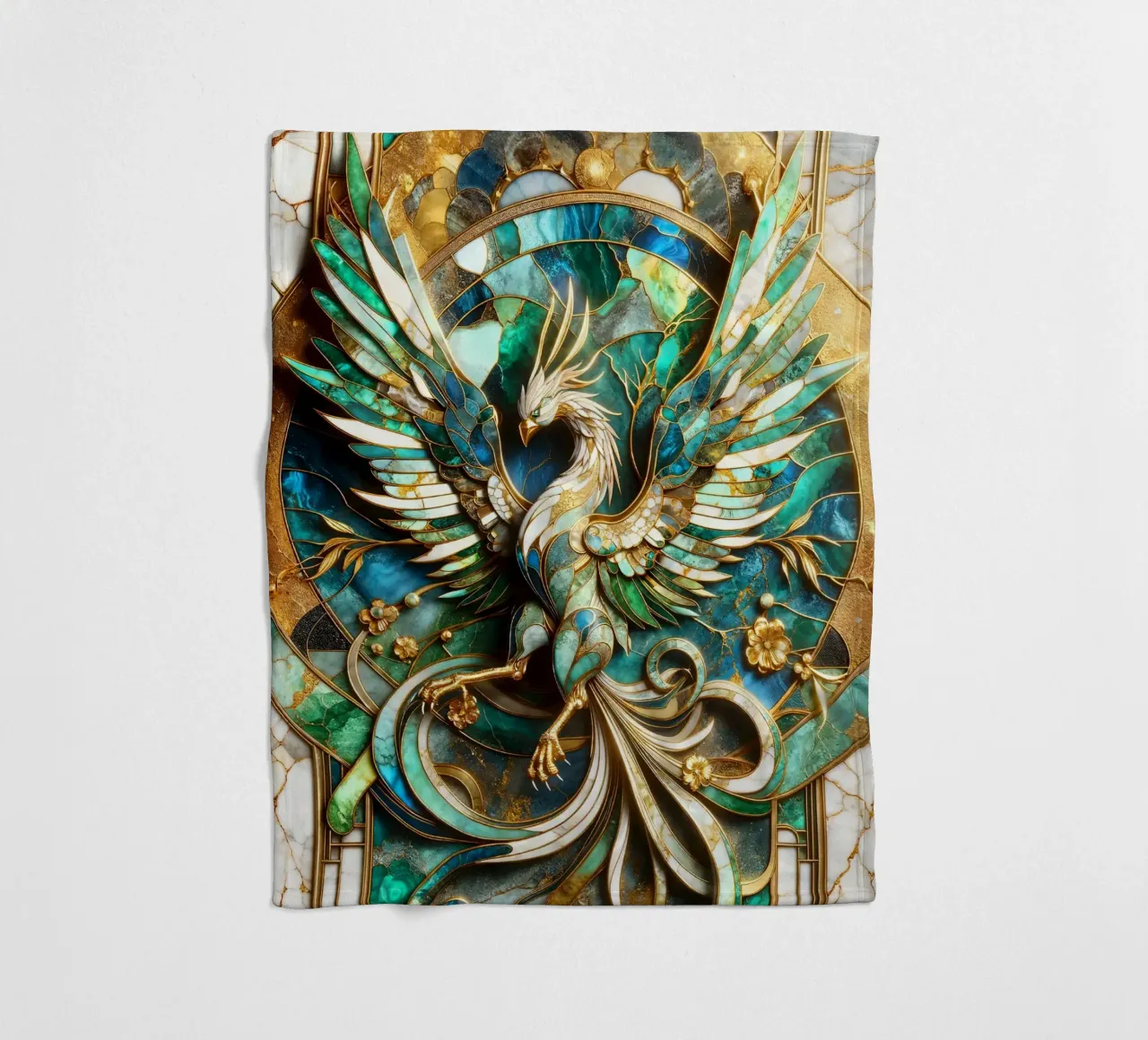 Abstract Phoenix Kintsugi coperta in pile da Pixaverse