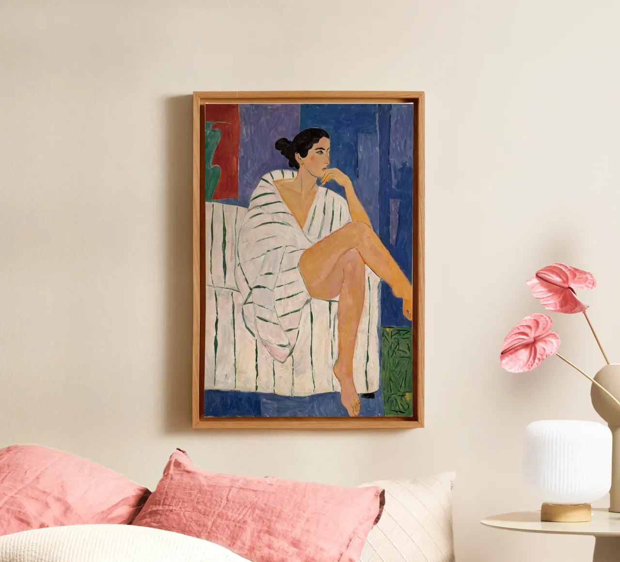 Femme en Repos tela con Cornice a cassetta da Studio Sori