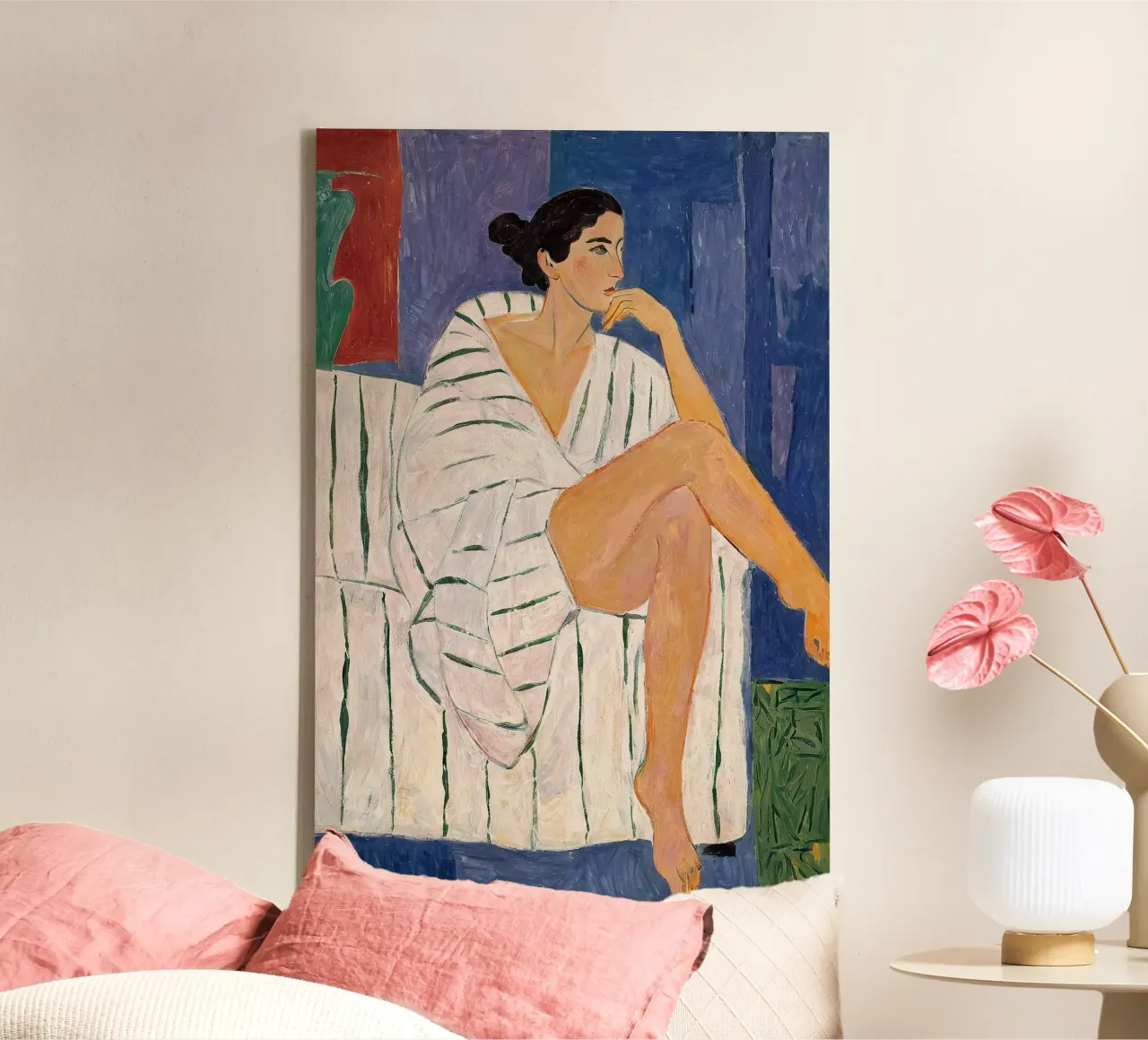 Femme en Repos tela con Cornice a cassetta da Studio Sori