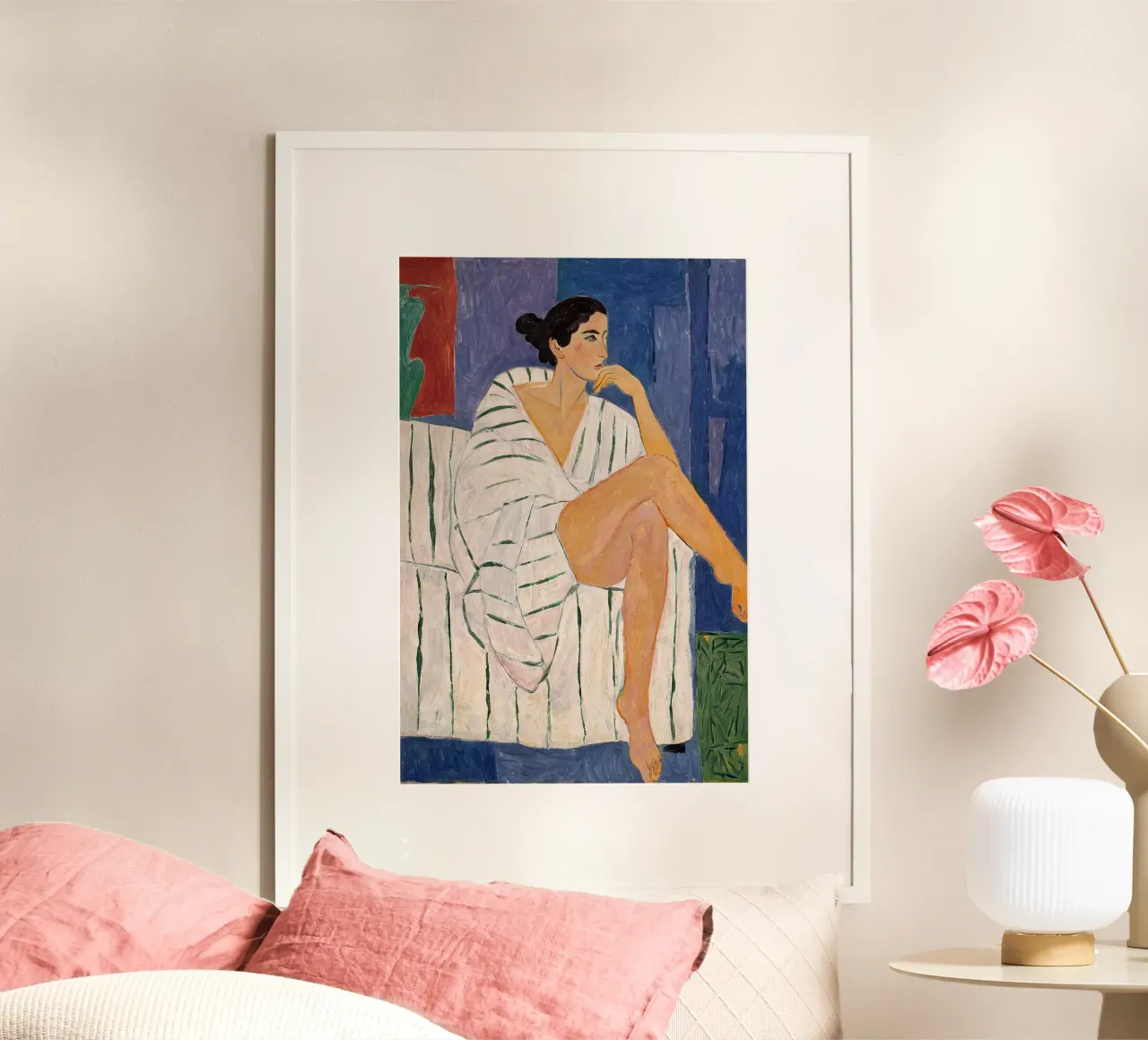 Femme en Repos poster con telaio in legno da Studio Sori
