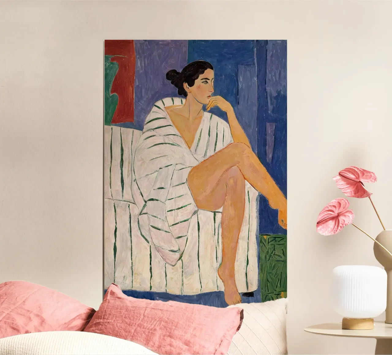 Femme en Repos poster con telaio in legno da Studio Sori