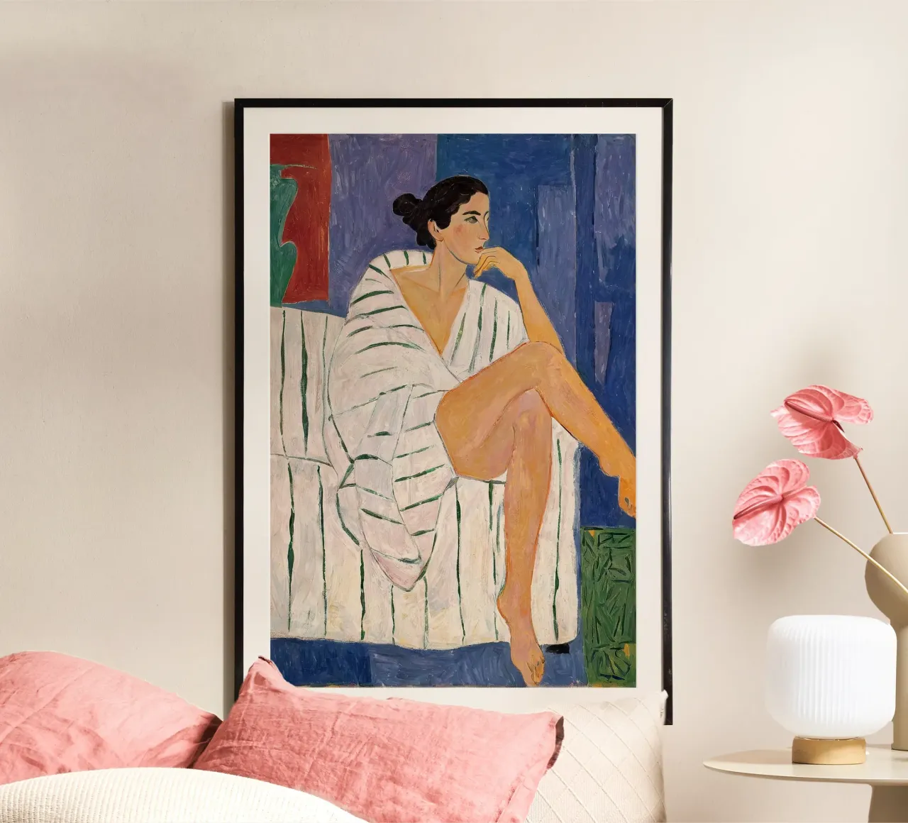 Femme en Repos poster con telaio in legno da Studio Sori