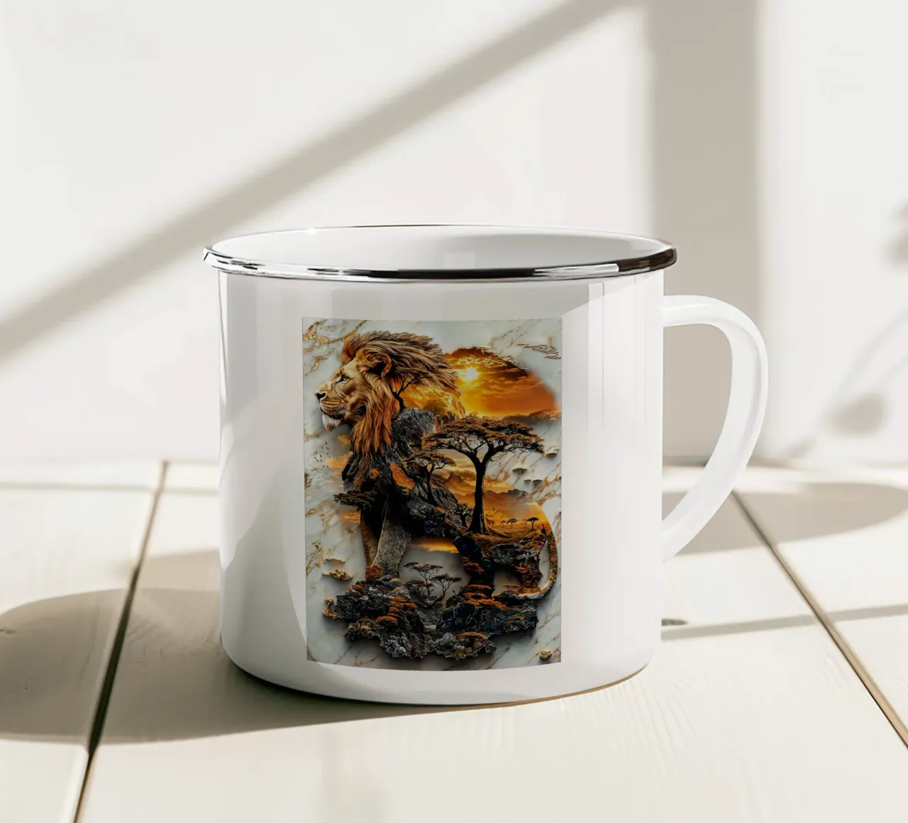 King of the Savanna tazza in smalto da Pixaverse
