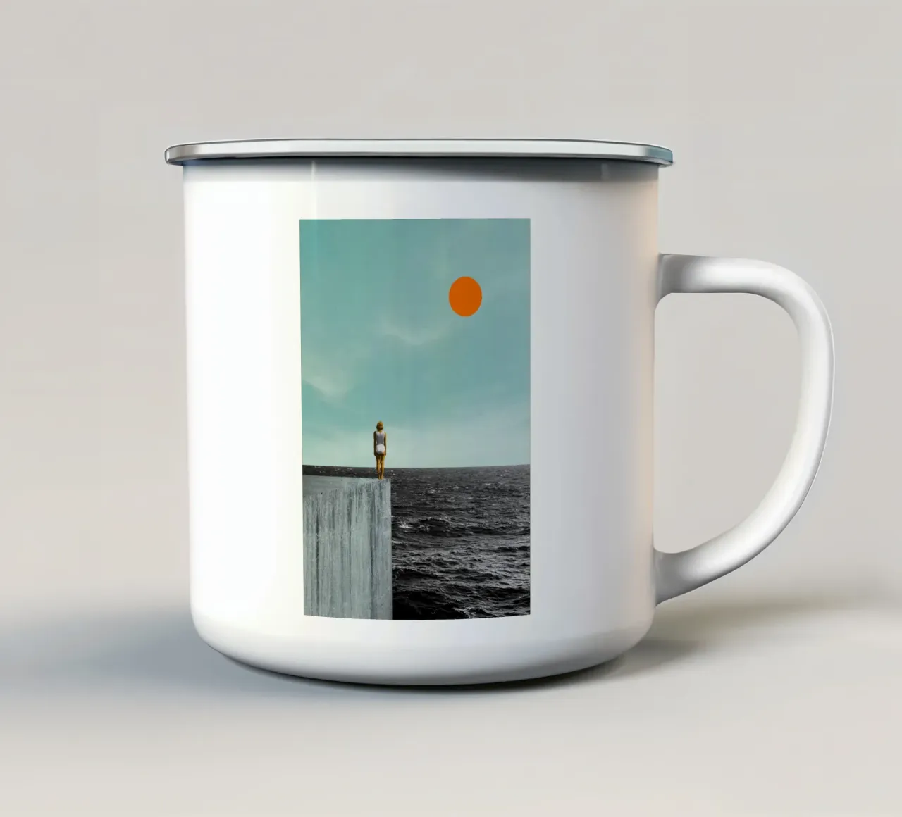 Sono felice di vederti tazza in smalto da Dapidoka