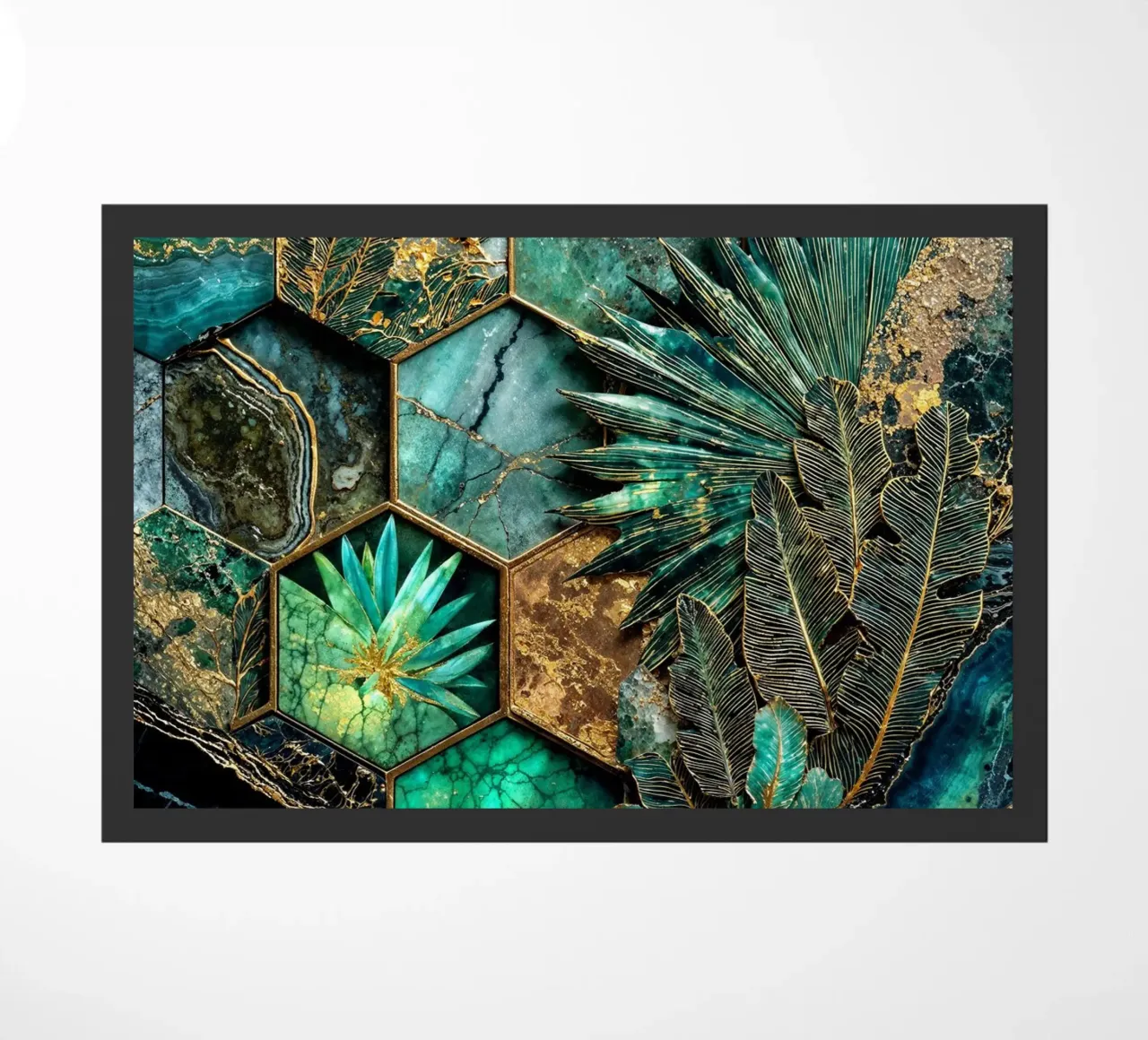 Hexagonal Harmony Kintsugi Art zerbino da Pixaverse