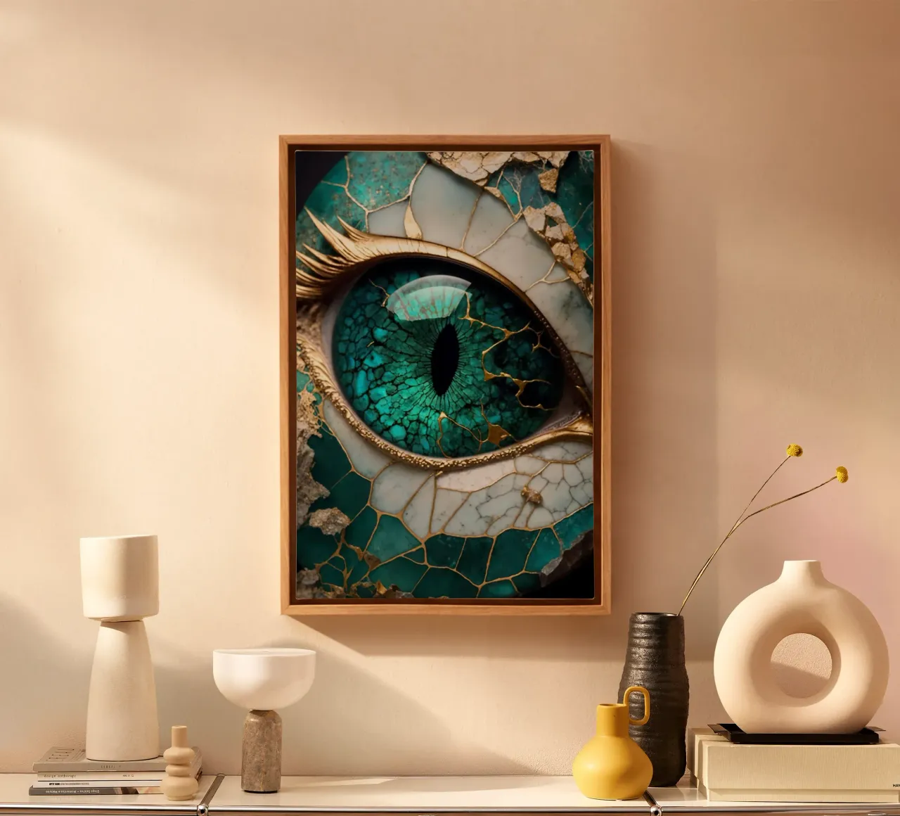 Eye of the Jade Dragon tela con Cornice a cassetta da Pixaverse
