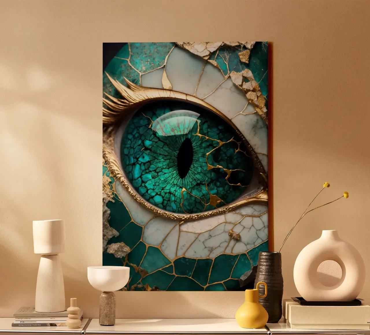 Eye of the Jade Dragon tela con Cornice a cassetta da Pixaverse