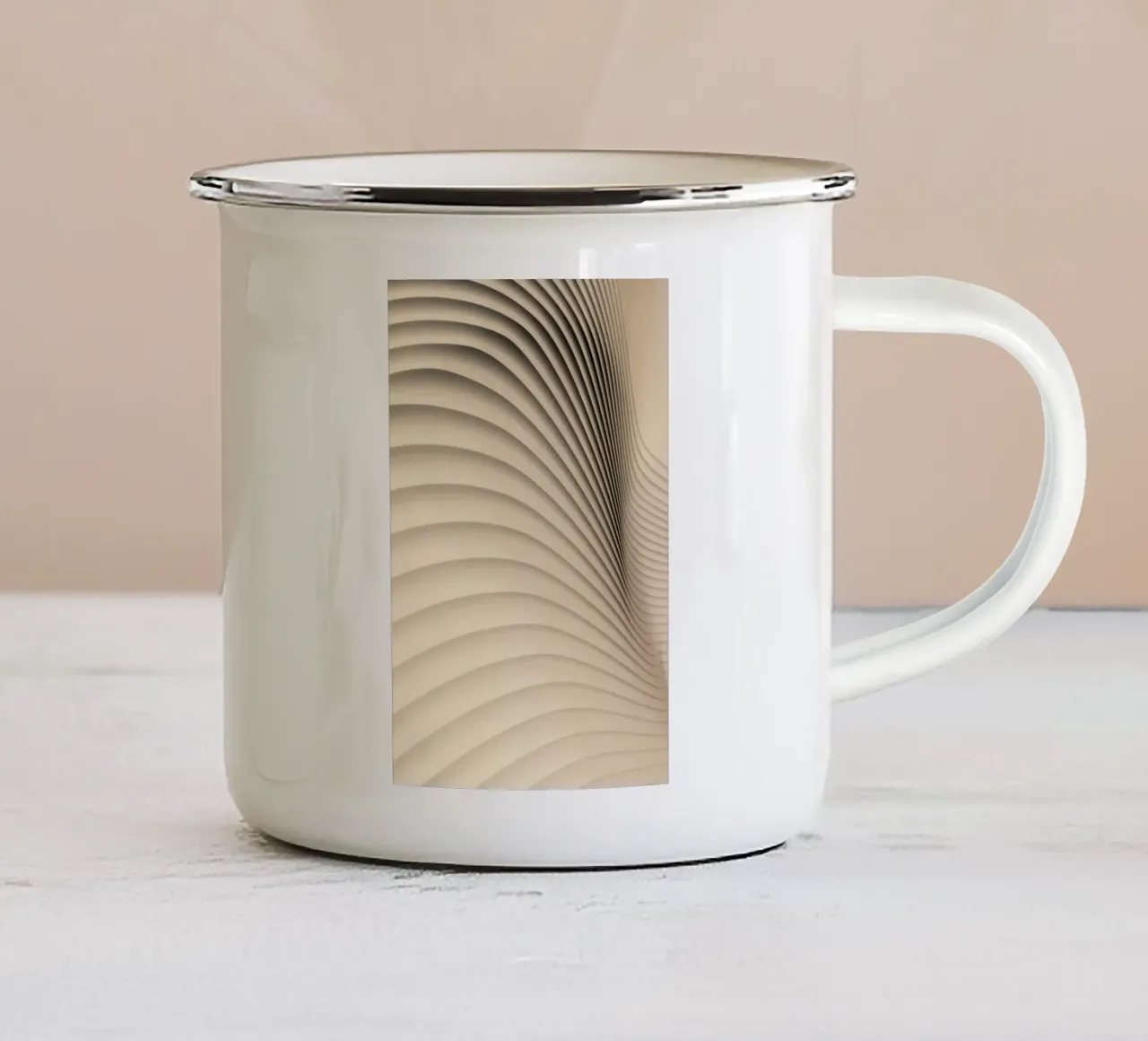 forme astratte onde tazza in smalto da Earthly Visions