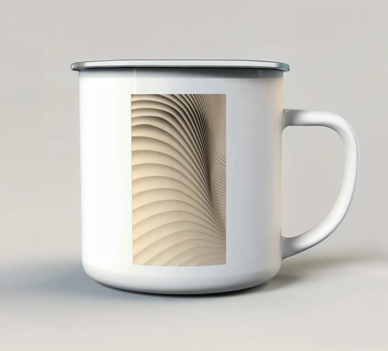 forme astratte onde tazza in smalto da Earthly Visions